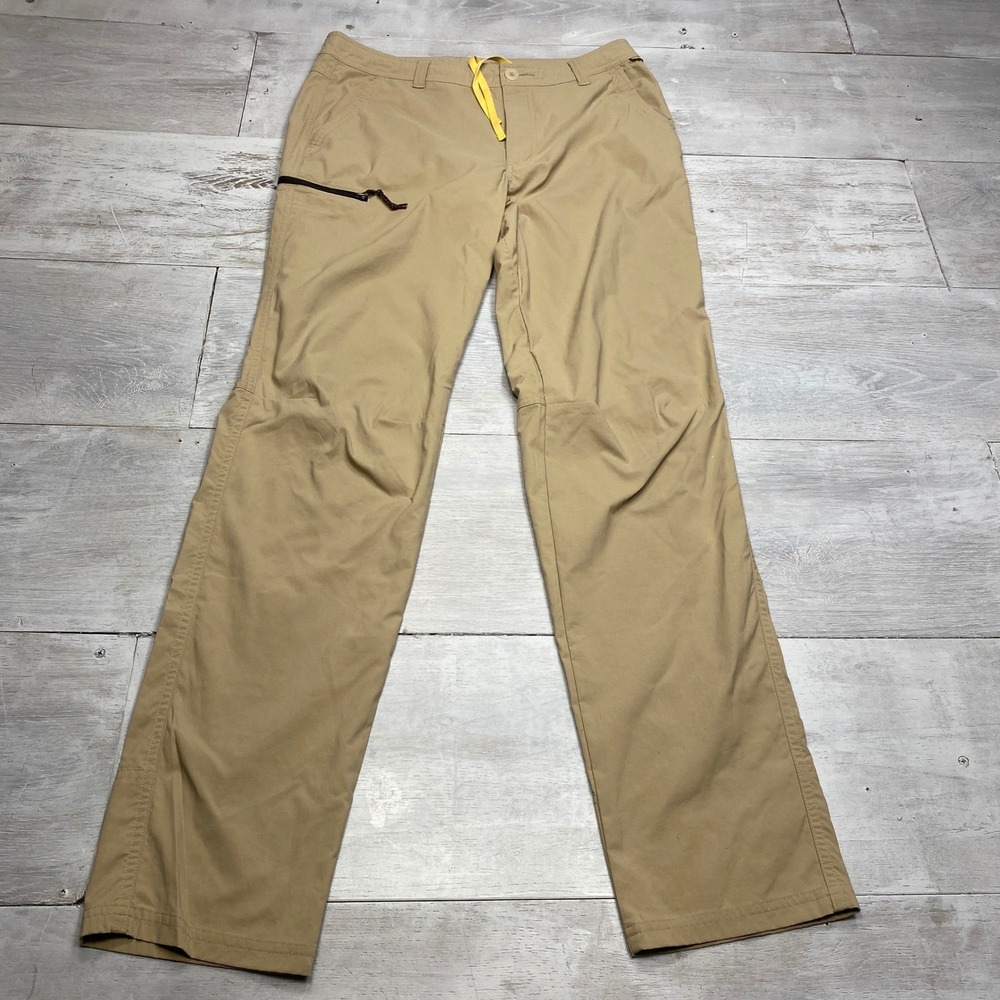 REI Co-op Sahara Hiking Pants Mens 34x34 Tan Khaki Nylon Stretch Outdoor Trek
